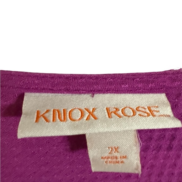 KNOX Rose Raspberry Verbena Long Sleeve
Wrap Dress 2X True Wrap Midi Length - Picture 4 of 4